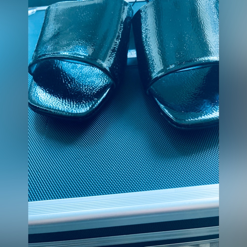 Madden Girl Glossy Black Sandals